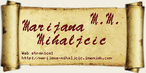 Marijana Mihaljčić vizit kartica